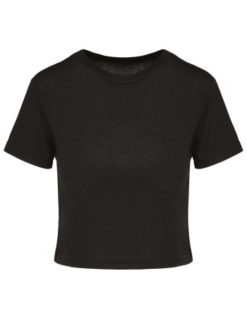 Ladies triblend crop top 2