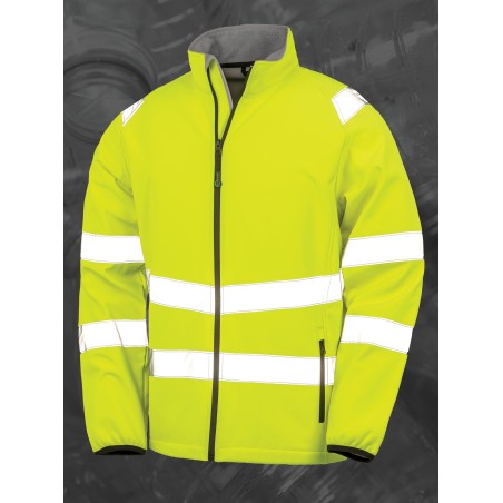 Recycled softshell safety jacket