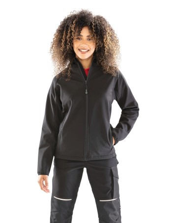 Chaqueta softshell reciclada de 3 capas con capucha mujer