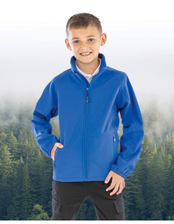 2-layer recycled softshell jacket for kids