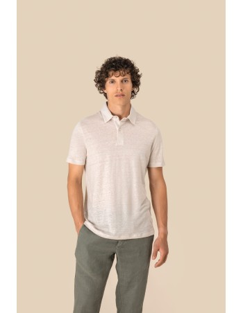 Polo de lino hombre