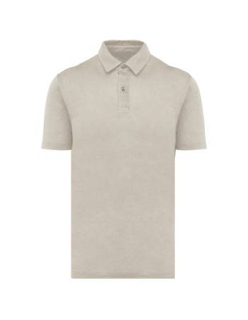 Men\\\'s knitted linen polo shirt 2