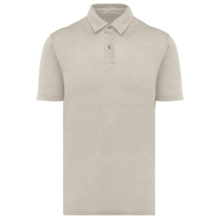 Men\\\'s knitted linen polo shirt