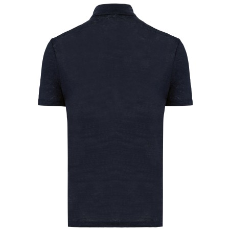Men\\\'s knitted linen polo shirt
