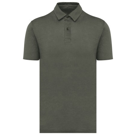 Men\\\'s knitted linen polo shirt