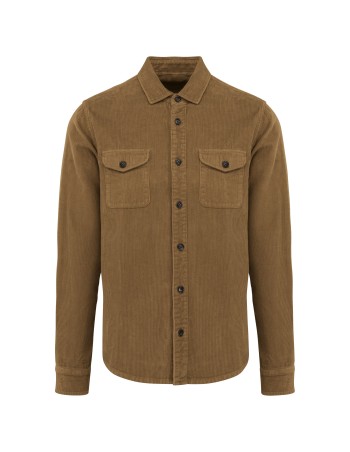 Eco-friendly men\\\'s washed effect corduroy overshirt 2