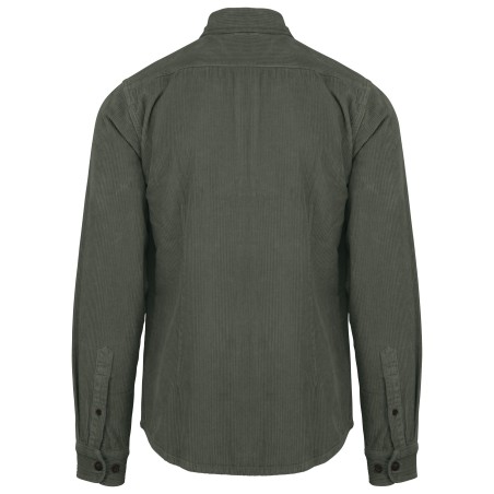 Eco-friendly men\\\'s washed effect corduroy overshirt