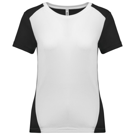 Camiseta de deporte ecorresponsable bicolor mujer
