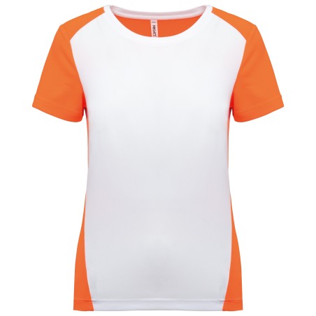 Camiseta de deporte ecorresponsable bicolor mujer