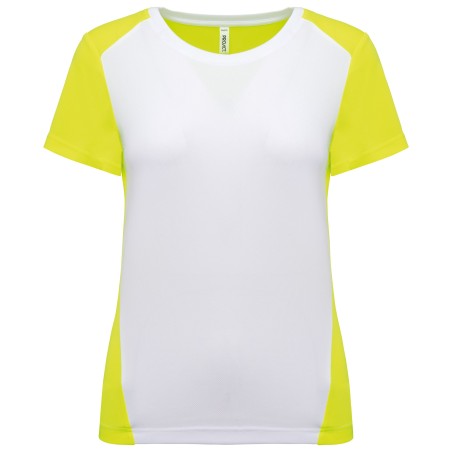 Camiseta de deporte ecorresponsable bicolor mujer
