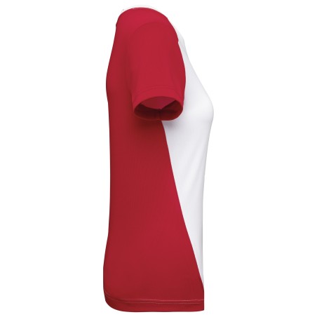 Camiseta de deporte ecorresponsable bicolor mujer