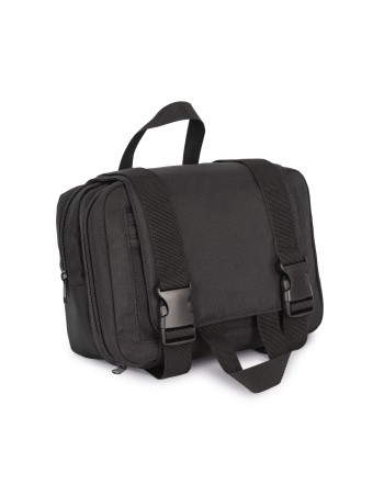 Recycled toilet bag with dual compartment