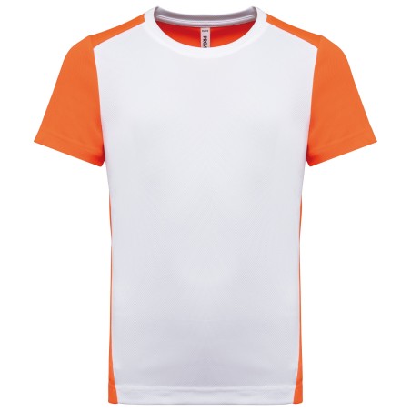 Camiseta de deporte ecorresponsable bicolor infantil