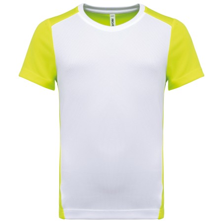 Camiseta de deporte ecorresponsable bicolor infantil