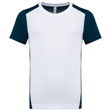 Camiseta de deporte ecorresponsable bicolor infantil
