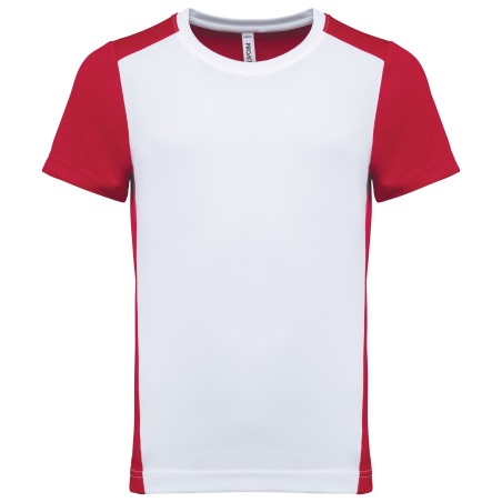 Camiseta de deporte ecorresponsable bicolor infantil
