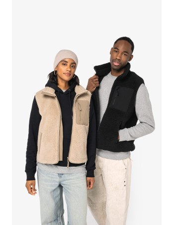 Eco-friendly unisex sherpa bodywarmer