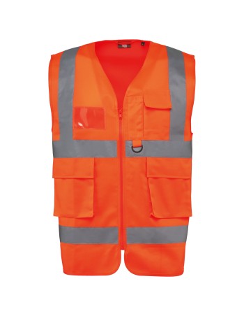 Recycled HI-VIZ SAFETY VEST with zip 2