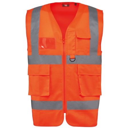 Recycled HI-VIZ SAFETY VEST with zip