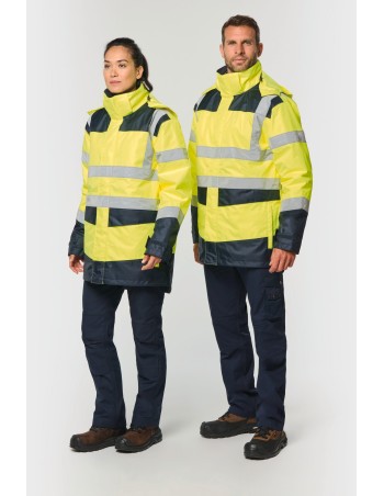 Parka de seguridad reciclada 4 en 1 unisex