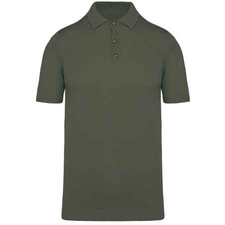 Eco-friendly men\\\'s knitted polo shirt