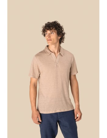 Polo de lino hombre