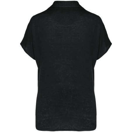 Ladies’ linen polo shirt