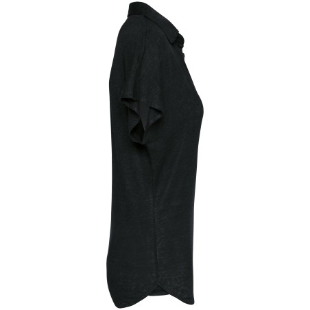 Ladies’ linen polo shirt