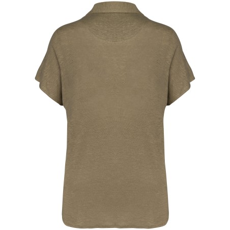 Ladies’ linen polo shirt