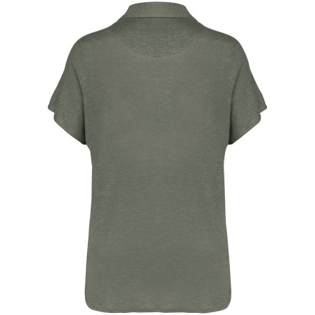 Ladies’ linen polo shirt