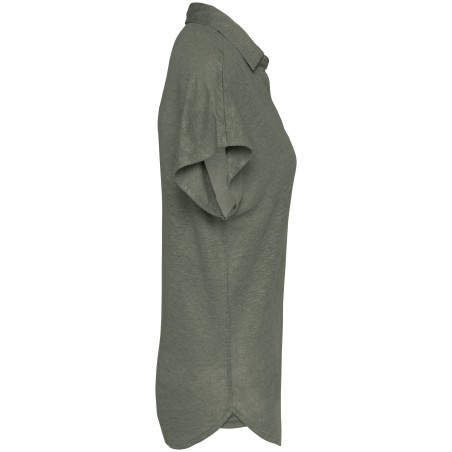 Ladies’ linen polo shirt
