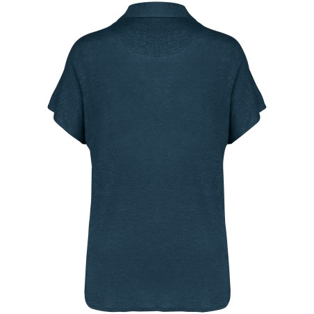 Ladies’ linen polo shirt