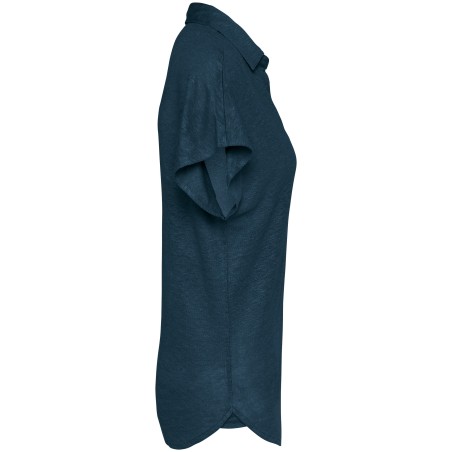 Ladies’ linen polo shirt