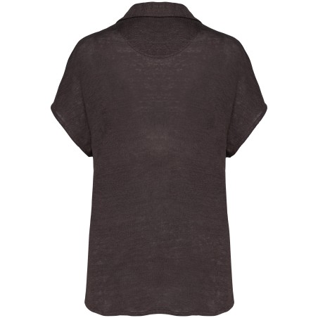 Ladies’ linen polo shirt