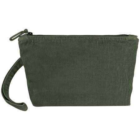 Eco-friendly corduroy washed effect pouch