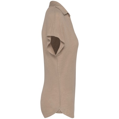 Ladies’ linen polo shirt