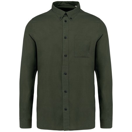 Camisa ecorresponsable de Lyocell y efecto lavado hombre