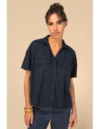 Camisa ecorresponsable oversize de Lyocell mujer
