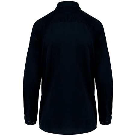 Eco-friendly ladies\\\' washed effect lyocell dropped shoulders shirt