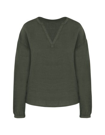 Ladies\\\' Linen Blouse 2