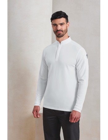 Polo de cocinero Coolchecker Essential de manga larga