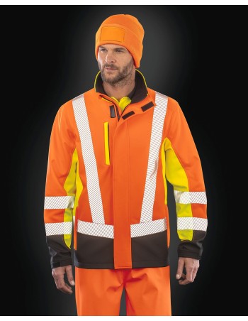 3-layer recycled softshell safety jacket 2