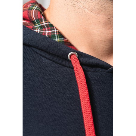 Sudadera con capucha de forro contrastado  - Unisex