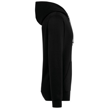 Unisex contrast patterned hooded sweatshirt