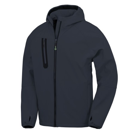 3-layer unisex recycled softshell jacket with hood