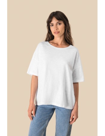 Eco-friendly ladies\\\' oversize slub t-shirt