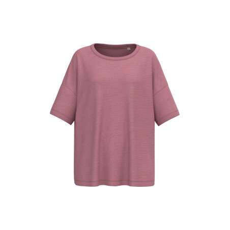 Camiseta ecorresponsable slub oversize mujer