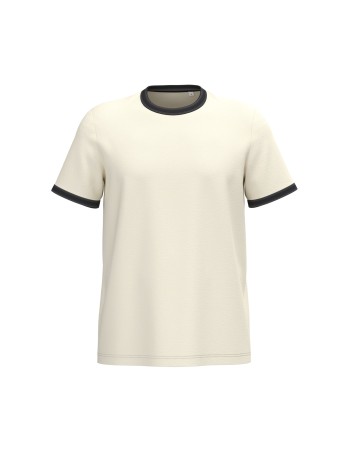 Eco-friendly men\\\'s ringer t-shirt with washed effect... 2