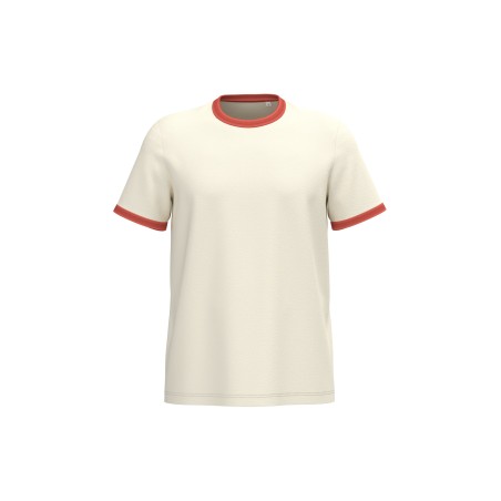 Eco-friendly men\\\'s ringer t-shirt with washed effect binding