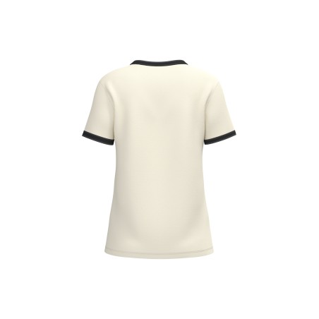 Eco-friendly ladies\\\' ringer t-shirt with washed effect binding